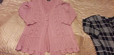 женские свитера крупной вязки: Плащ 2XL (EU 44), цвет - Розовый