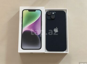 IPhone 14, 128 GB, Qara, Zəmanət, Face ID, Sənədlərlə