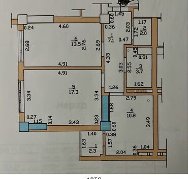 Продажа квартир: 2 комнаты, 54 м², Элитка, 5 этаж, ПСО (под самоотделку) — 15