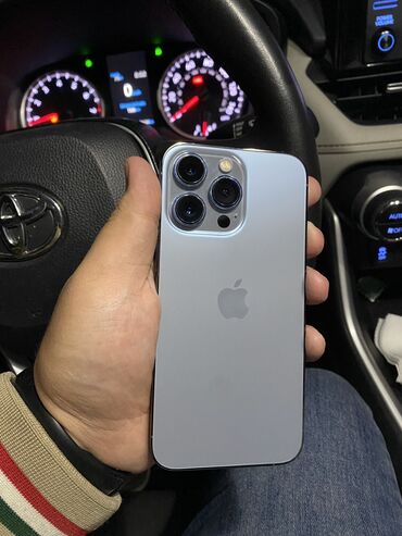 iphone x рассрочка: IPhone 13 Pro, Б/у, 256 ГБ, Голубой, Защитное стекло, 95 %