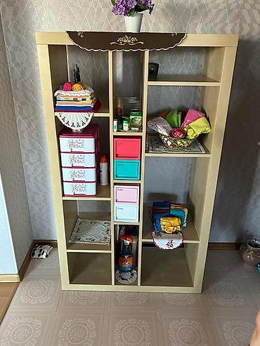 Rəflər: Rəf dəsti – açıq saxlama sistemi - Material: ağac teksturalı MDF/LDSP — 8