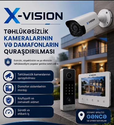 giriş qapısı: X-VISION – Təhlükəsizlik kameralarının və domofon sistemlərinin — 1