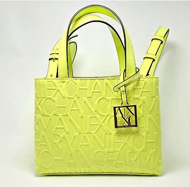 Çantalar: Armani Exchange qadın çantası – neon sarı/yaşıl ton - Struktur: sərt — 4
