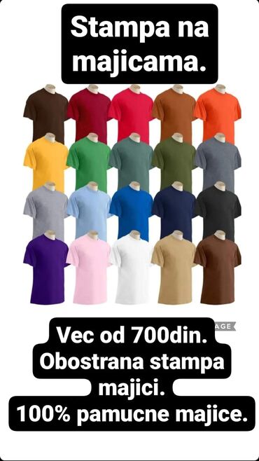 servis kancelarijskih stolica beograd: Akcija majice sa stampom u svim bojama