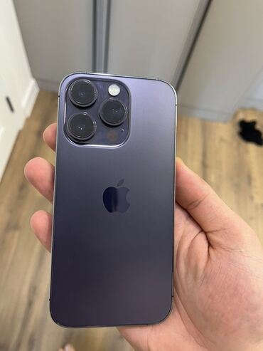 Apple iPhone: IPhone 14 Pro, 128 GB, Deep Purple, Barmaq izi, Face ID