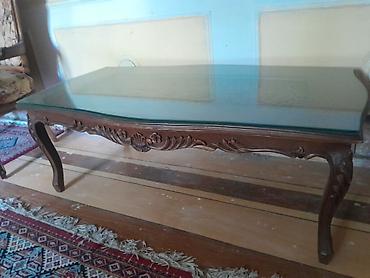 qədimi masa: Qedim jurnal masası.fistiq agaci.oyma el işi. hundurluk 45 sm diametr — 4