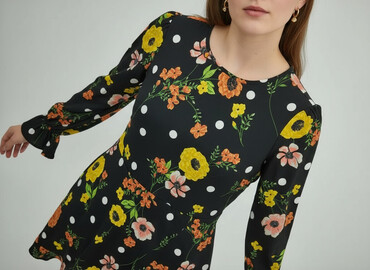 sukienki w kwiaty plus size: Influence, Sukienka damska, rozmiar L