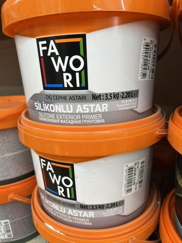 клей для керамогранита: Силиконовая фасадная грунтовка от FAWORI в ведре объемом 3,5 кг