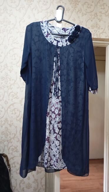 туники осень зима: Повседневное платье, Осень-весна, Прямое, 6XL (EU 52)