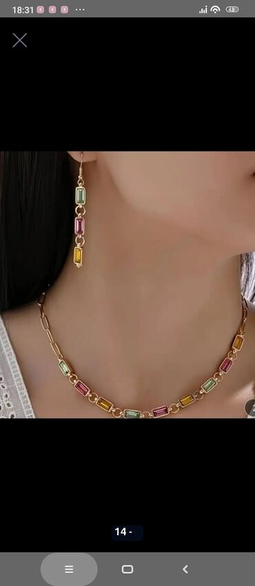 Sırğalar: 24 k. qizil suyuna cekilmis gold roze rengli qolbaq, sirqa. maqaza — 6