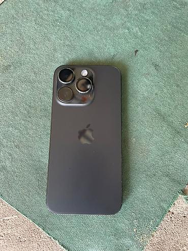 Уюлдук телефондор жана аксессуарлар: IPhone 15 Pro, Колдонулган, 256 ГБ, Кара, Коргоочу айнек, 86 % — 3