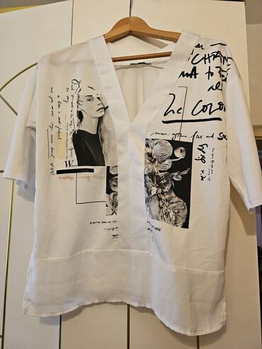 svilena bluza zara: Zara, L (EU 40), bоја - Bela