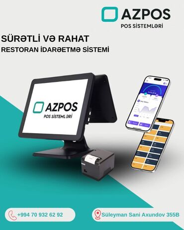 Kassa aparatları: Restoran Market Satış Sistemləri “AZPOS” dan MÖHTƏŞƏM kredit