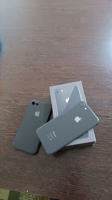 телефон redmi9: IPhone 8, Б/у, 64 ГБ, Черный, Наушники, Зарядное устройство, Чехол, 65 %