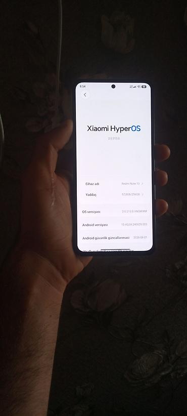 xiaomi pad 6: Redmi Note 13, 256 GB, rəng - Qara, Sensor, Barmaq izi, İki sim kartlı — 3