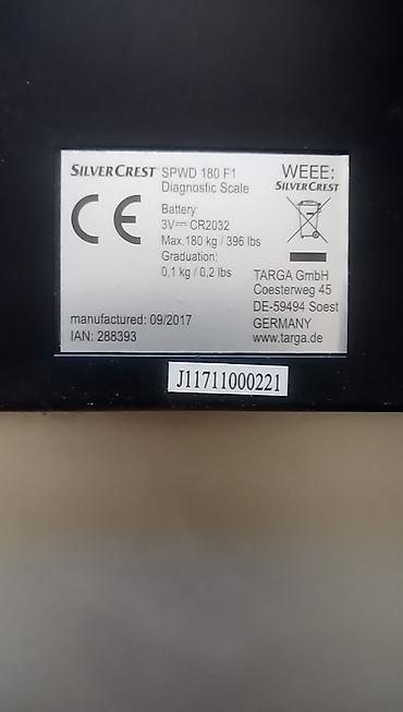 svila metraza: SILVER CREST SPWD 180 F1 – digitalna dijagnostička vaga do 180 kg - — 2