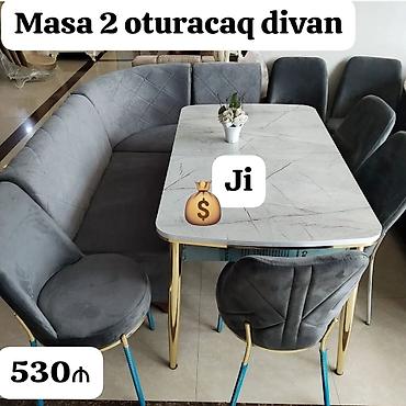 Divan və masa dəstləri: Künc divan masa oturacaq rəng seçimi var — 1