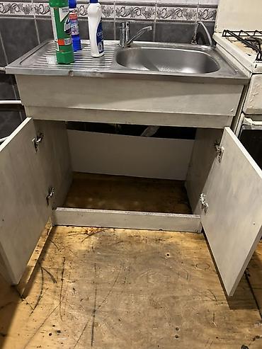 soba: Mətbəx üçün lavabo və alt dolab dəsti - Üst hissə: paslanmayan — 1