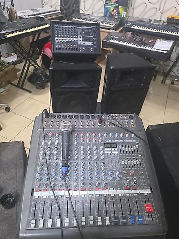 karaoke qiymetleri: Dinakort aparatı bır şur mikrafon iki kalonka bır balaca yamaho — 1