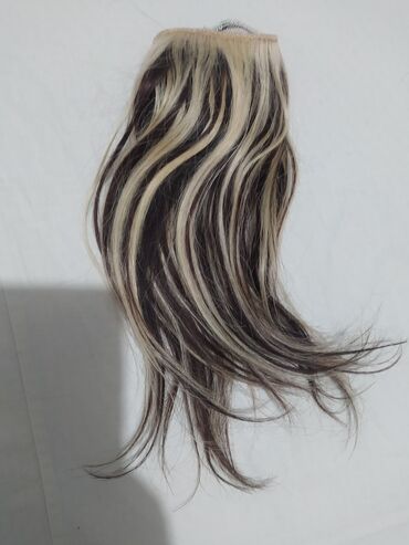 Perike i klipse: Prodajem prirodnu kosu,šatiranu,braon - plavu,na klipse,dužina 27 — 4