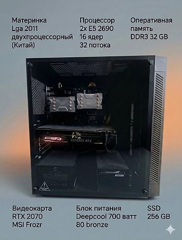 intel core 2: Компьютер, ядер - 16, ОЗУ 32 ГБ, Для работы, учебы, Б/у, Intel Xeon, NVIDIA GeForce RTX 2070, SSD — 1