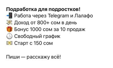 разный рабочий: Пишите в тг @Nurka_bo