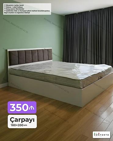 Çarpayı – 160×200 sm - Mexanizm: açılan, bazalı (altı saxlama üçün lalafo.az -da Çarpayı – 160×200 sm - Mexanizm: açılan, bazalı (altı saxlama üçün