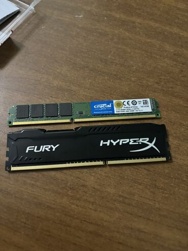 komputer hisseleri satisi: Operativ yaddaş (RAM) HyperX, 8 GB, 1600 Mhz, DDR3, PC üçün, İşlənmiş