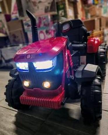 Traktori: Dečji traktor na akumulator sa prikolicom – crveno/žuti - Električni — 19