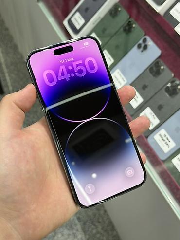 mac save: IPhone 14 Pro Max, Б/у, 128 ГБ, Deep Purple, Защитное стекло, Чехол, Кабель, В рассрочку, 83 % — 2