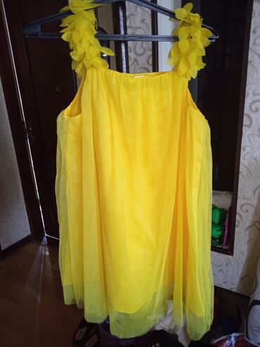платье для выпускного: Детское платье, цвет - Желтый, Новый