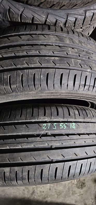 41 5: Шины 215 / 55 / R 18, Лето, Б/у, Пара, Легковые, Япония, Toyo — 1