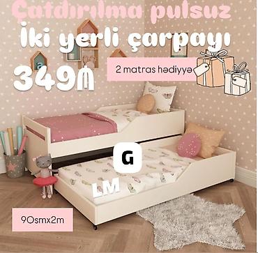 İki mərtəbəli/çıxarılan alt çarpayılı uşaq çarpayısı - Ölçü: 90 sm x 2 lalafo.az -da İki mərtəbəli/çıxarılan alt çarpayılı uşaq çarpayısı - Ölçü: 90 sm x 2