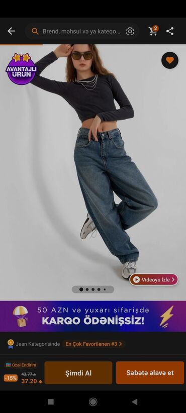 подарки для женщины на день рождения интересные: JEANS ŞALVARLAR SATİLİR. Qadınlar üçün geniş kəsimli jeans şalvarlar