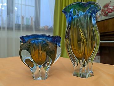Другие наборы и сервизы: БОГЕМИЯ!!!! СССР)) Набор авторского стекла: графин с бокалами и — 15