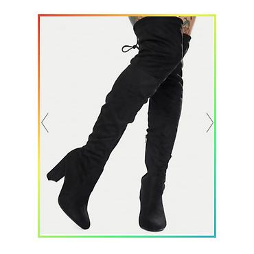 guess rsd: Ženske čizme preko kolena – crne - Model: over-the-knee, uske — 1