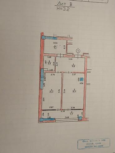 Батирлерди сатуу: 2 бөлмө, 62 м², 7-мкр Элитка, 2 кабат, Ремонт талап кылынат — 3