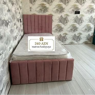 tek neferlik yataq bazali: Bazalı tək nəfərlik çarpayı — altı DVP ilə. Yumşaq parça başlıq — 4
