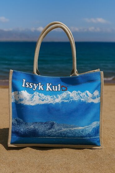 Шопперы: Сумка-шоппер с принтом парусника, плывущего по морю с видом на горы — 3