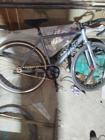 фикс передним тормозом: Фикс-байк (fixed gear) на легкой алюминиевой раме ZTTO/ZTZE серого — 2