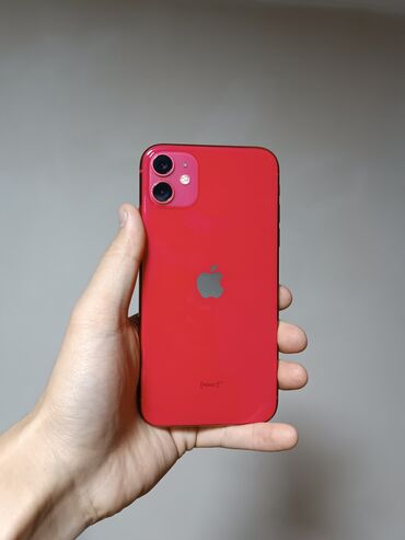 айфон с: IPhone 11, Скидка 10%, Б/у, 128 ГБ, Красный, 72 %