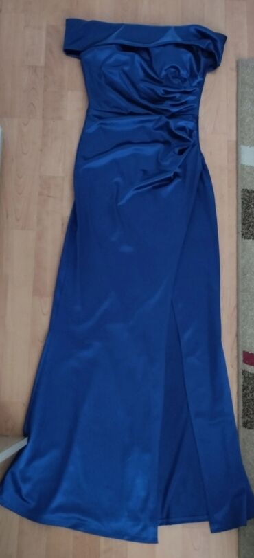 haljina s perjem: S (EU 36), color - Blue, Evening, Other sleeves