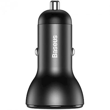 usb dvd: Baseus Smart Digital Display Dual USB Car Charger CCBX-B0G Baseus — 1