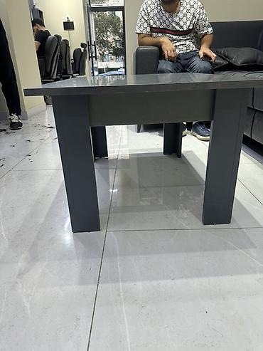 Salon, tibbi mebel: Masa – minimalistik dizaynlı, boz rəngdə salon/otaq üçün çoxfunksiyalı — 3
