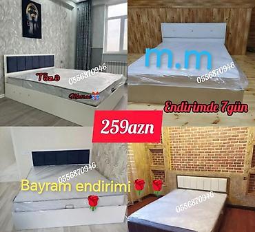 Çarpayılar: Yeni, İkinəfərlik çarpayı, Bazasız, Matras ilə, Siyirməsiz, Azərbaycan — 2