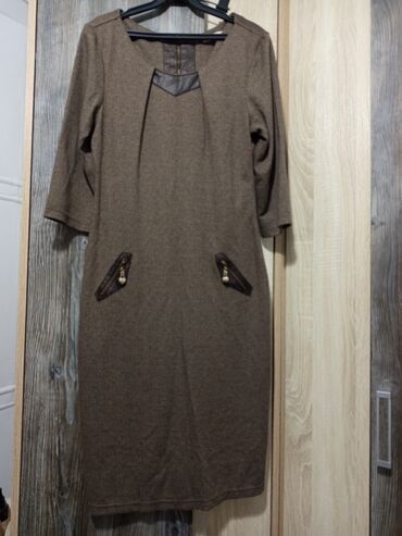 летнее платье 50 размера: Күнүмдүк көйнөк, Күз-жаз, Түз, L