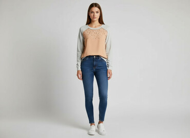 sweter z odkrytymi ramionami sinsay: Silvian Heach, Світшот жіночий, розмір XS
