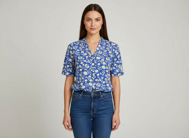 rozkloszowane sukienki midi: Bianca, Women's blouse, size L