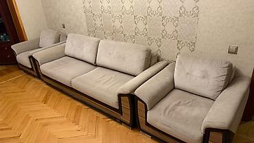 İşlənmiş, Divan, 2 kreslo, Açılan