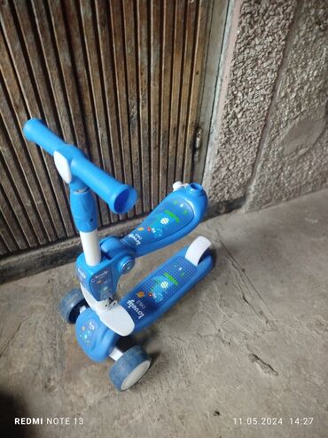 продаю детскую коляску: Коляска, цвет - Голубой, Б/у